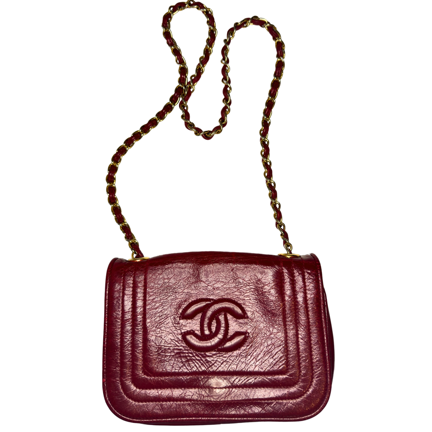 Chanel Red Lambskin Crossbody - 93tothesun