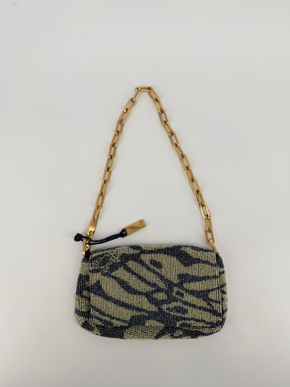 Tom Ford Era Gucci Zebra Crystal Beaded Chain Bag – Early 2000s Archival Collectible